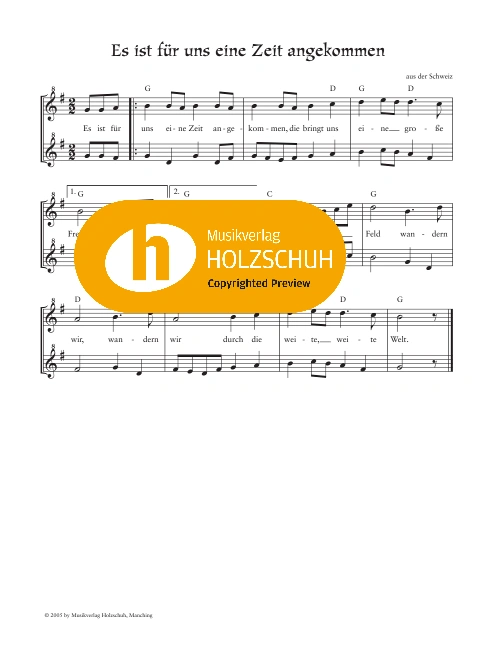 Es ist für uns eine Zeit angekommen